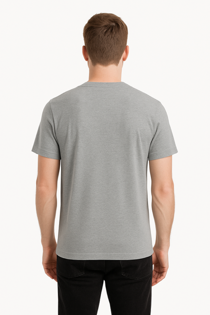 T-shirt van 100% Voorgekrompen Biologisch Katoen - Oxfordgrijs - Image 2